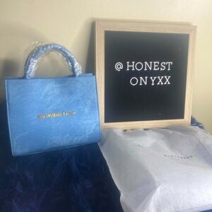 Brandon Blackwood blue denim esr tote